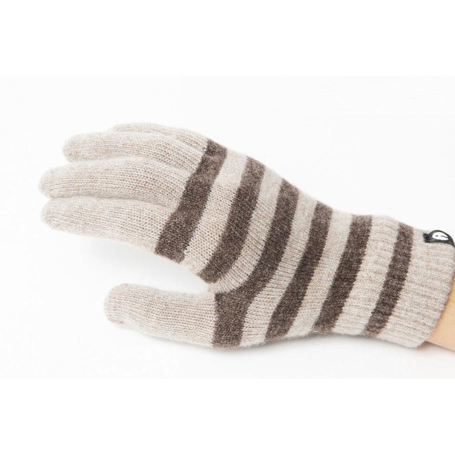 スマホ手袋 iTouch Gloves Lサイズ タッチパネル操作 スマートフォン対応 ウール スマホ対応 アイタッチグローブ ストライプ ベージュxブラウン |  | 01