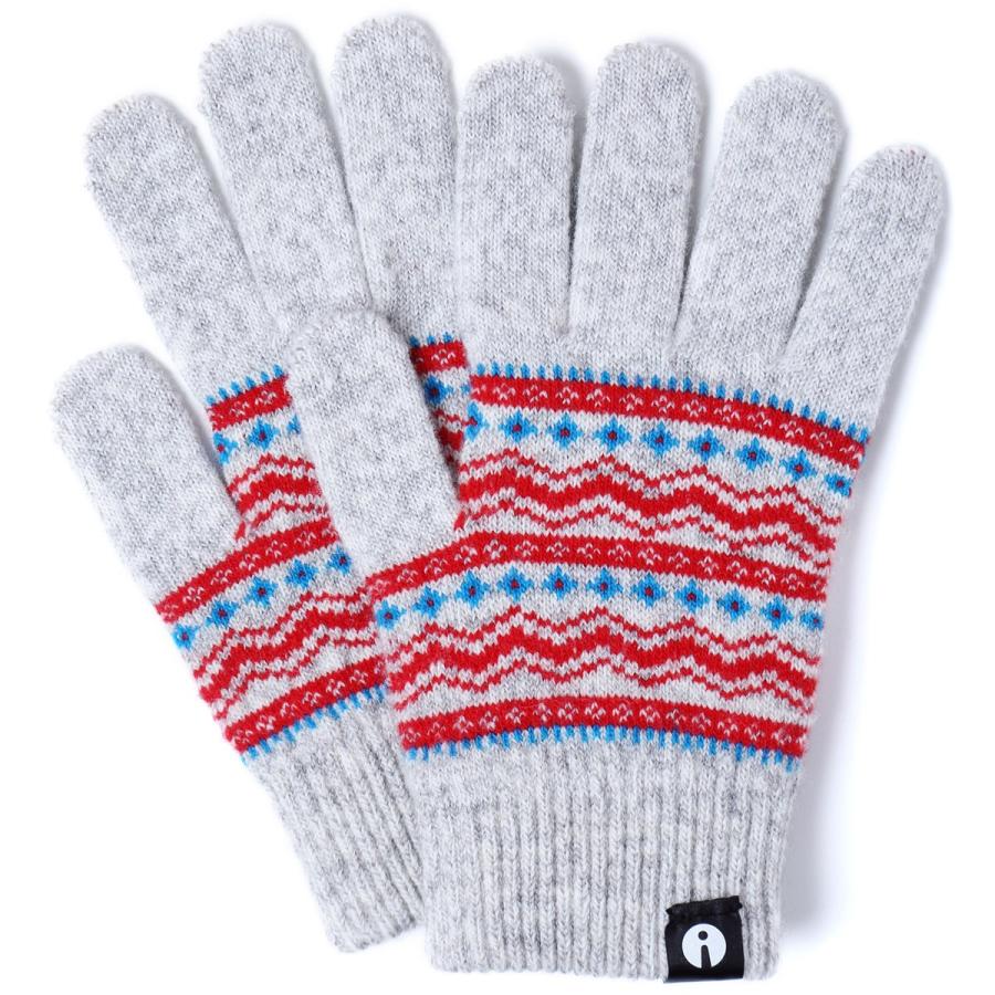 スマホ手袋 iTouch Gloves Sサイズ タッチパネル操作 スマートフォン対応 ウール スマホ対応手袋 アイタッチグローブ チロル ライトグレー | 