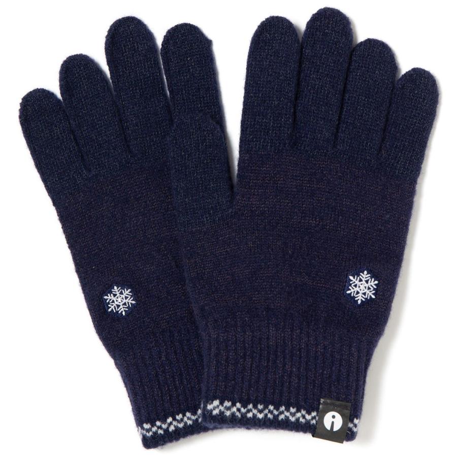 スマホ手袋 iTouch Gloves Lサイズ タッチパネル操作 スマートフォン対応 ウール スマホ対応手袋 アイタッチグローブ スノーフレーク ネイビー | 
