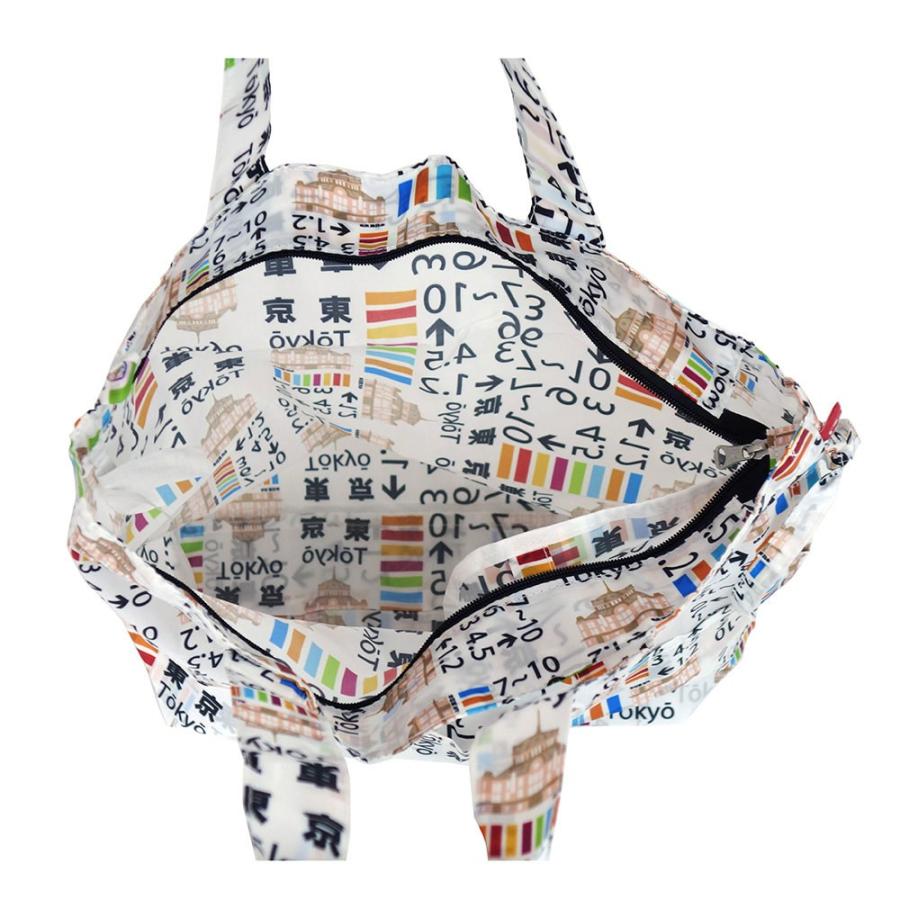 エコバッグ ルートート CJ.フリンク.JR東日本 電車 レジ袋 折りたたみ ショッピングバッグ ROOTOTE 東京駅丸の内駅舎 駅 | ROOTOTE | 03