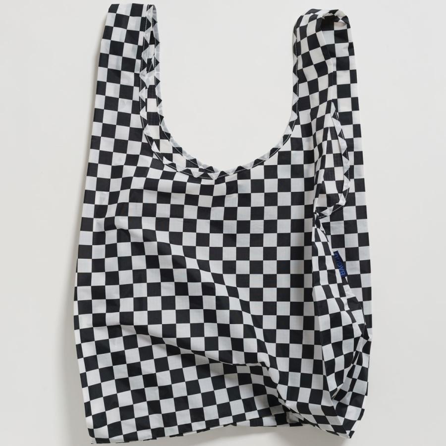 エコバッグ BAGGU 正規品 STANDARD BAGGU レジ袋 コンパクト ポーチ付き 折りたたみ ショッピングバッグ バグゥ チェッカーボードブラック | BAGGU