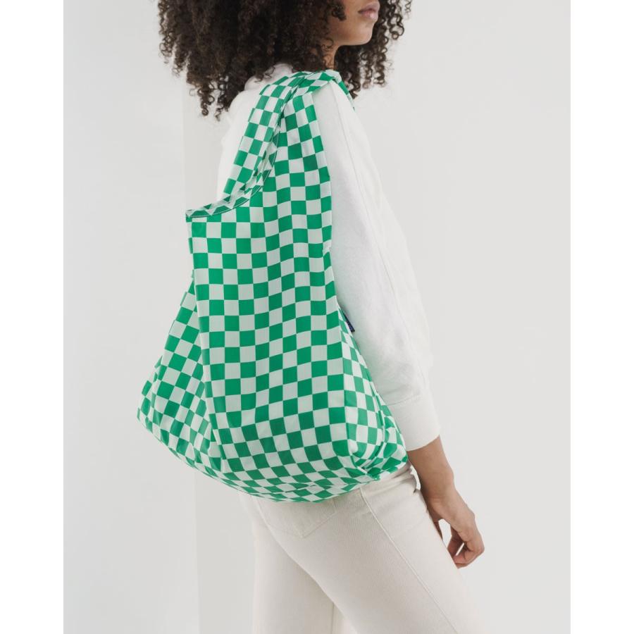 エコバッグ BAGGU 正規品 STANDARD BAGGU レジ袋 コンパクト ポーチ付き 折りたたみ ショッピングバッグ バグゥ チェッカーボードグリーン | BAGGU | 02