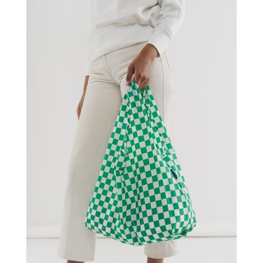 エコバッグ BAGGU 正規品 STANDARD BAGGU レジ袋 コンパクト ポーチ付き 折りたたみ ショッピングバッグ バグゥ チェッカーボードグリーン | BAGGU | 03