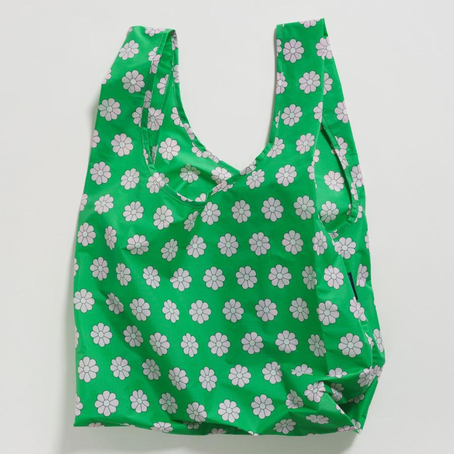 エコバッグ BAGGU 正規品 STANDARD BAGGU レジ袋 コンパクト ポーチ付き 折りたたみ ショッピングバッグ バグゥ グリーンデイジー | BAGGU