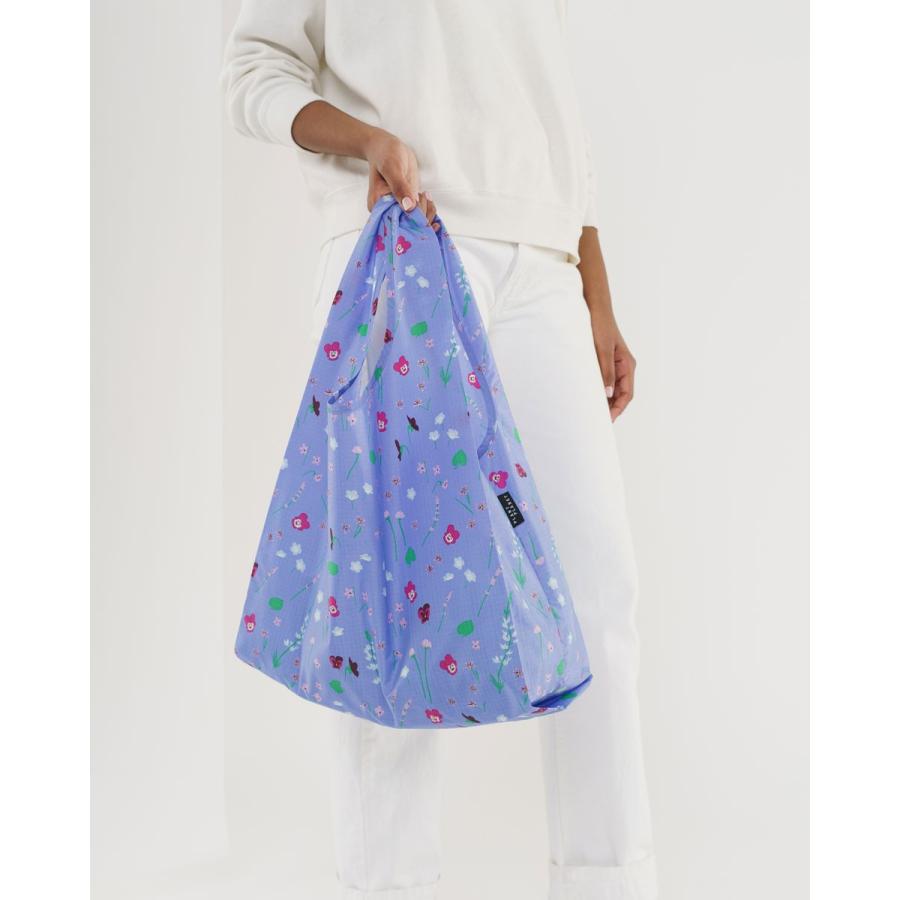 エコバッグ BAGGU 正規品 STANDARD BAGGU レジ袋 コンパクト ポーチ付き 折りたたみ バグゥ ブルーワイルドフラワー | BAGGU | 03