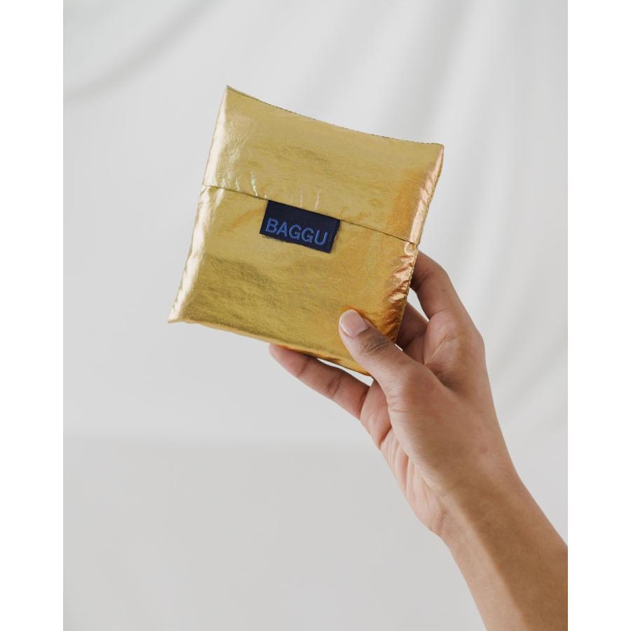 エコバッグ BAGGU 正規品 STANDARD BAGGU メタリック 定番 人気 デザイン レジ袋 折りたたみ ショッピングバッグ バグゥ ゴールド | BAGGU | 02