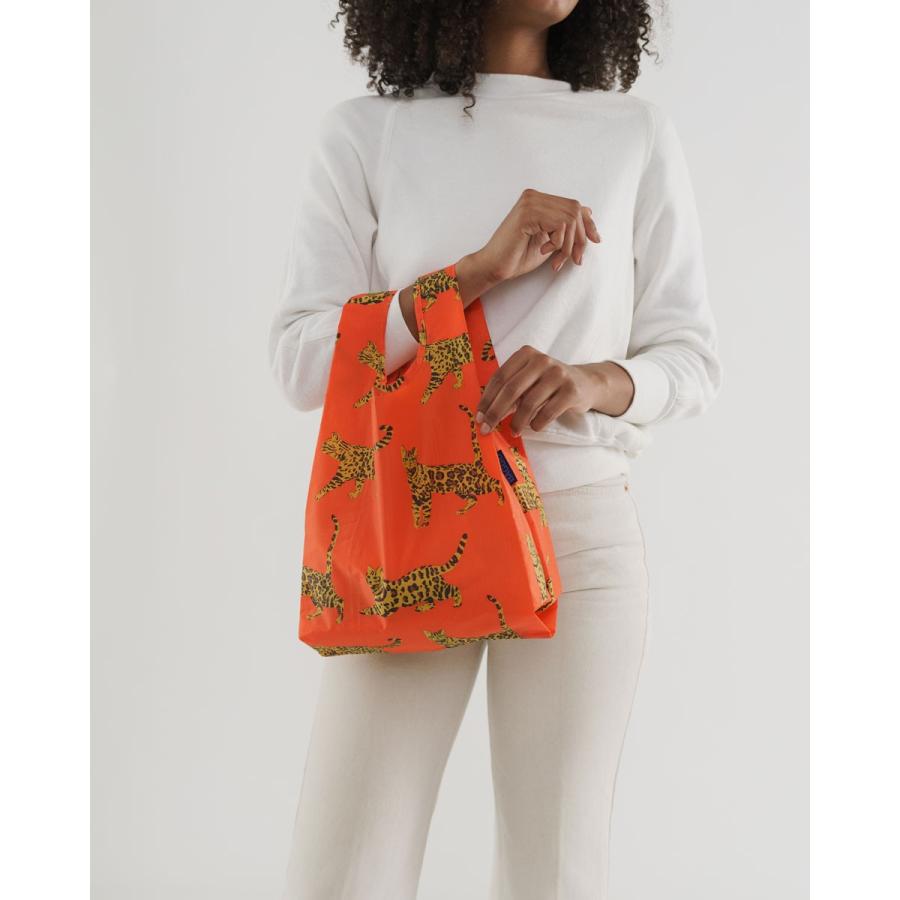 エコバッグ BAGGU 正規品 BABY BAGGU レジ袋 ポーチ付き 小さめサイズ 折りたたみ ショッピングバッグ バグゥ ベンガルキャット | BAGGU | 01