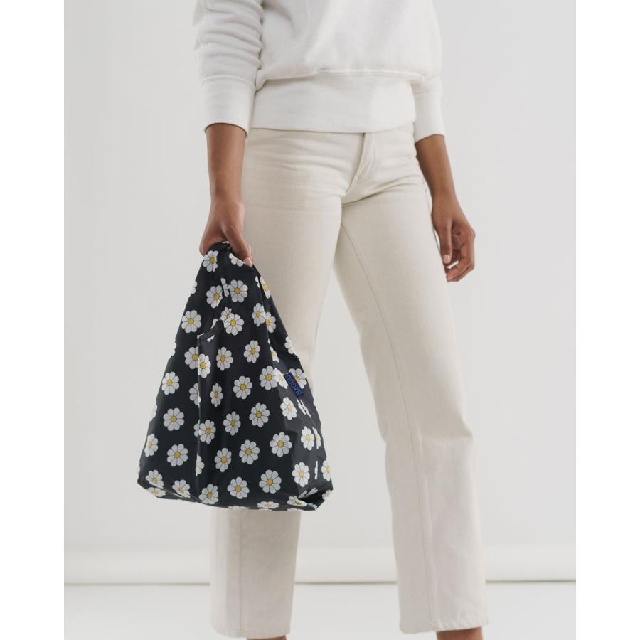 エコバッグ BAGGU 正規品 BABY BAGGU レジ袋 ポーチ付き 小さめサイズ 折りたたみ ショッピングバッグ バグゥ ブラックデイジー | BAGGU | 02