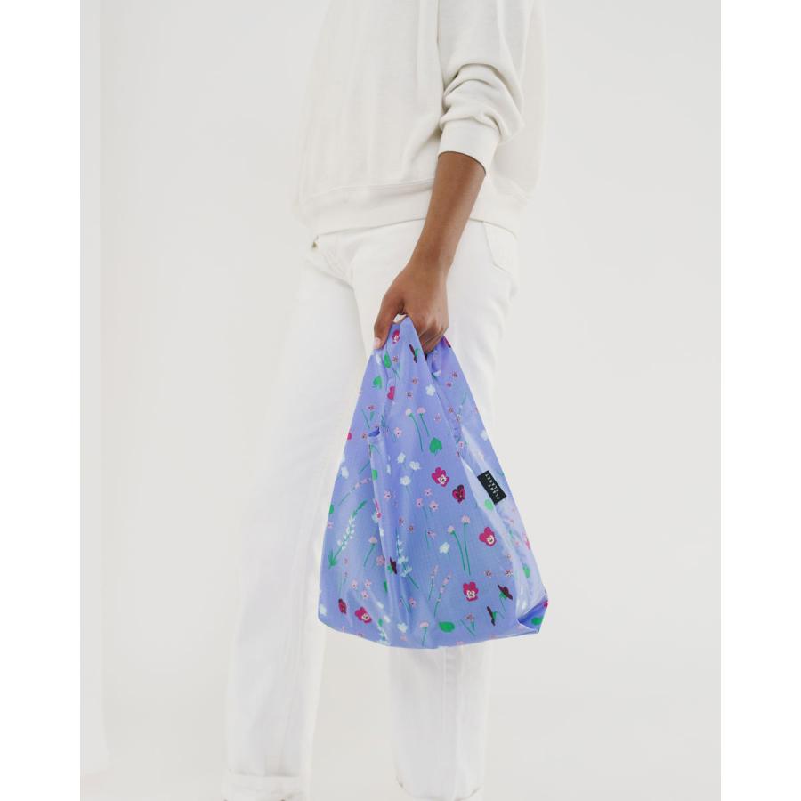 エコバッグ BAGGU 正規品 BABY BAGGU レジ袋 ポーチ付き 小さめサイズ 折りたたみ ショッピングバッグ バグゥ ブルーワイルドフラワー | BAGGU | 02