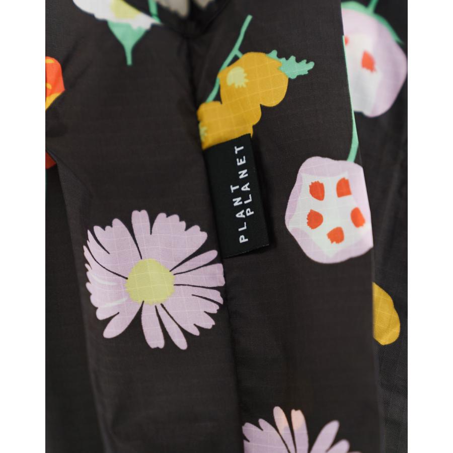 エコバッグ BAGGU 正規品 BABY BAGGU レジ袋 ポーチ付き 小さめサイズ 折りたたみ ショッピングバッグ バグゥ ブラックワイルドフラワー | BAGGU | 03