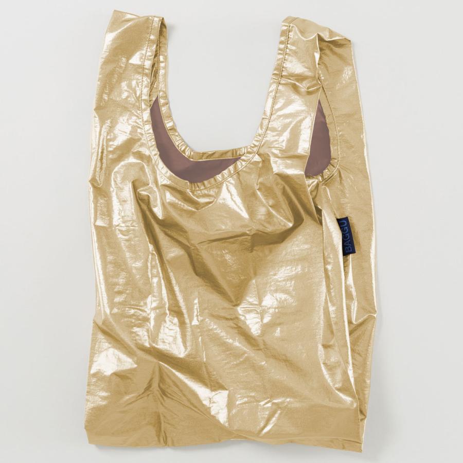 エコバッグ BAGGU 正規品 BABY BAGGU メタリック 定番 人気 デザイン 小さめサイズ 折りたたみ ショッピングバッグ バグゥ ゴールド | BAGGU