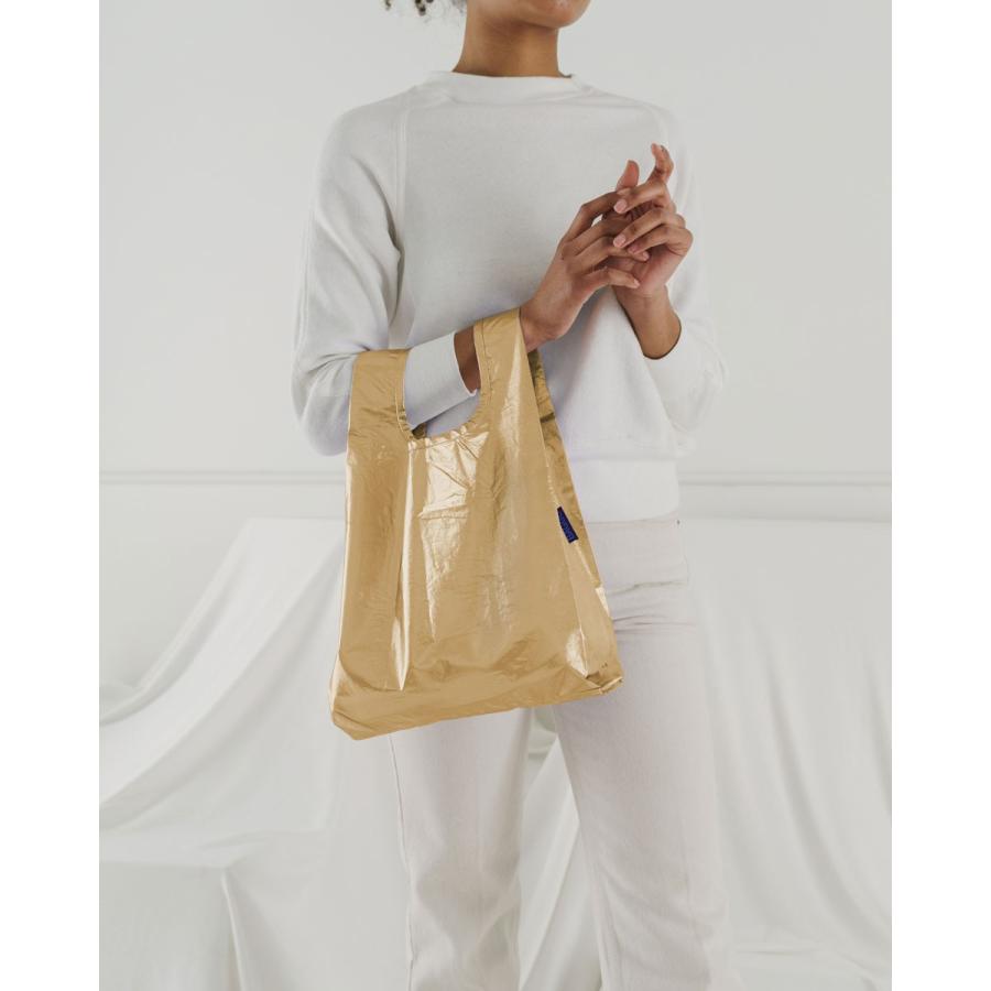 エコバッグ BAGGU 正規品 BABY BAGGU メタリック 定番 人気 デザイン 小さめサイズ 折りたたみ ショッピングバッグ バグゥ ゴールド | BAGGU | 01