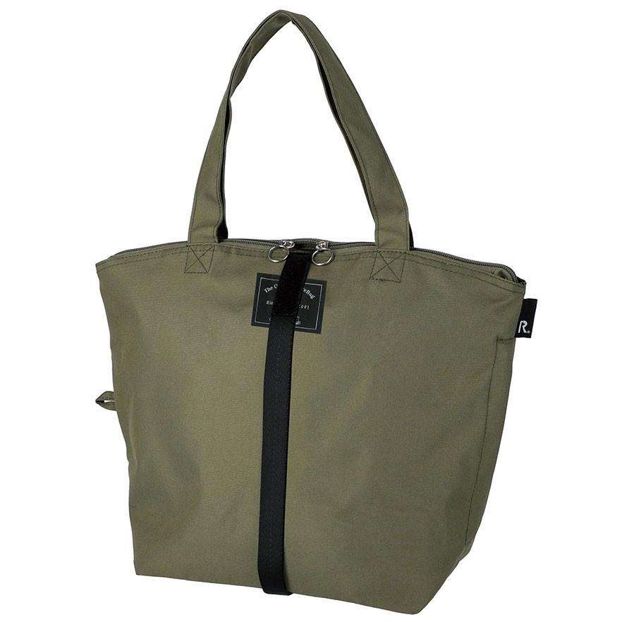 エコバッグ ルートート SN.サーモキーパーバレルS 簡易保冷付き ファスナー開閉 折りたたみ ショッピングバッグ ROOTOTE オリーブ | ROOTOTE