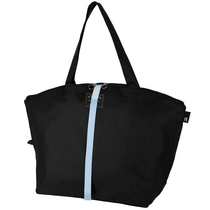 エコバッグ ルートート SN.サーモキーパーバレルL 簡易保冷 ファスナー式 肩掛け 大容量 折りたたみ ショッピングバッグ ROOTOTE ブラック | ROOTOTE