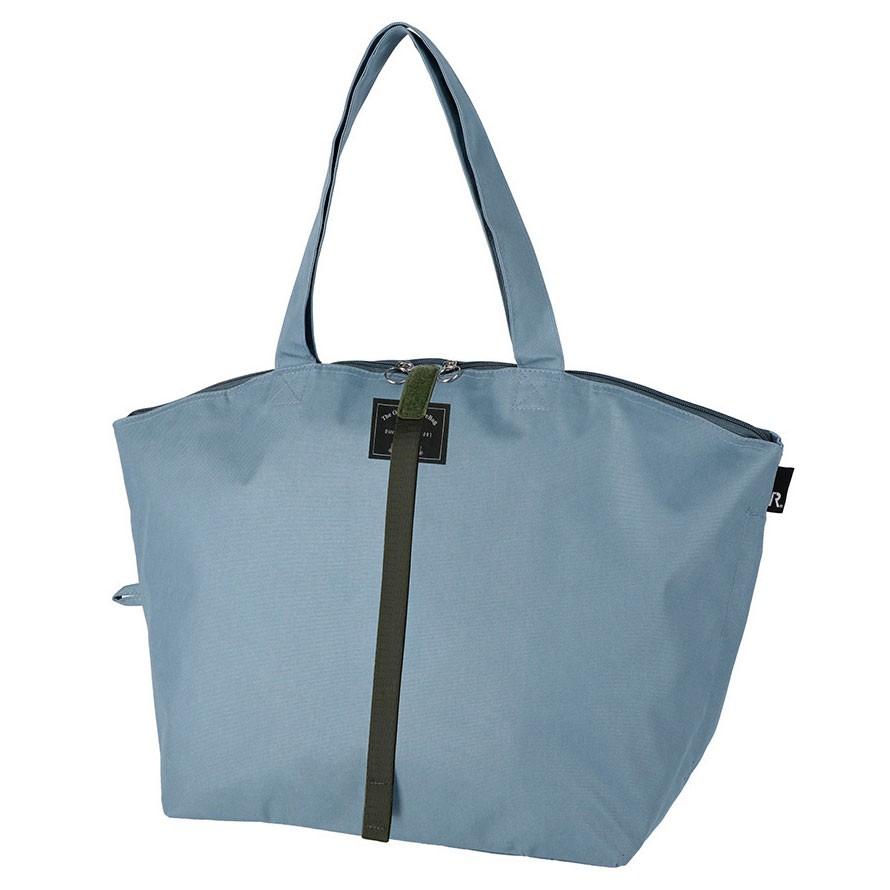 エコバッグ ルートート SN.サーモキーパーバレルL 簡易保冷 ファスナー式 肩掛け 大容量 折りたたみ ショッピングバッグ ROOTOTE ブルーグレー | ROOTOTE