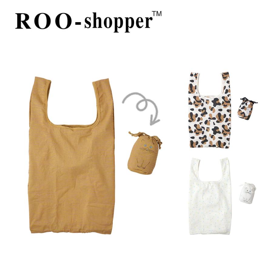 エコバッグ ルートート EU.ルーショッパーポータブルネコ 猫グッズ ねこ雑貨 コンパクト収納 折りたたみ ROOTOTE ミケ | ROOTOTE | 01
