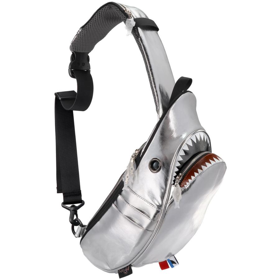 ウエストポーチ MORN CREATIONS シャークスリングバッグ 正規取扱店 ウエストバッグ ウエストバック モーンクリエイションズ シルバー | 