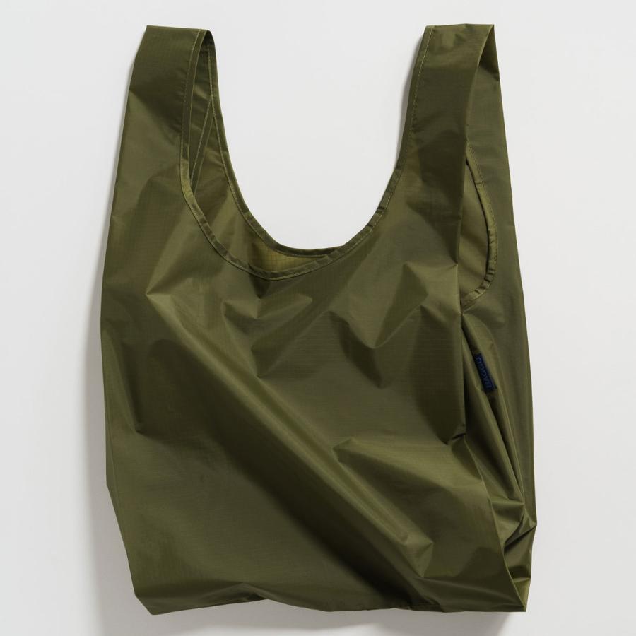 エコバッグ BAGGU 正規品 STANDARD BAGGU 無地 レジ袋 コンパクト ポーチ付き 折りたたみ ショッピングバッグ バグゥ オリーブグリーン | BAGGU