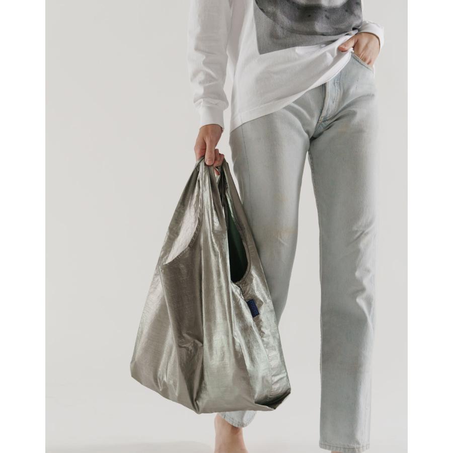 エコバッグ BAGGU 正規品 STANDARD BAGGU メタリック 定番 人気 デザイン レジ袋 折りたたみ ショッピングバッグ バグゥ ピューター | BAGGU | 01