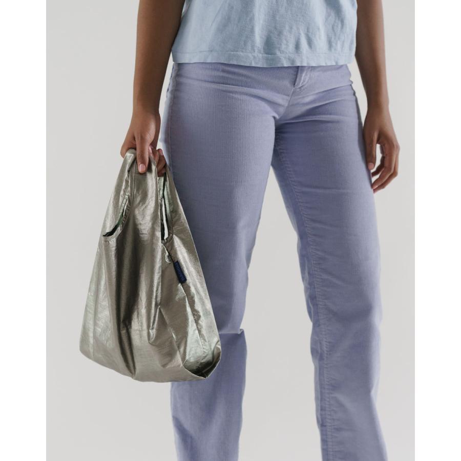 エコバッグ BAGGU 正規品 BABY BAGGU メタリック 定番 人気 デザイン 小さめサイズ 折りたたみ ショッピングバッグ バグゥ ピューター | BAGGU | 02