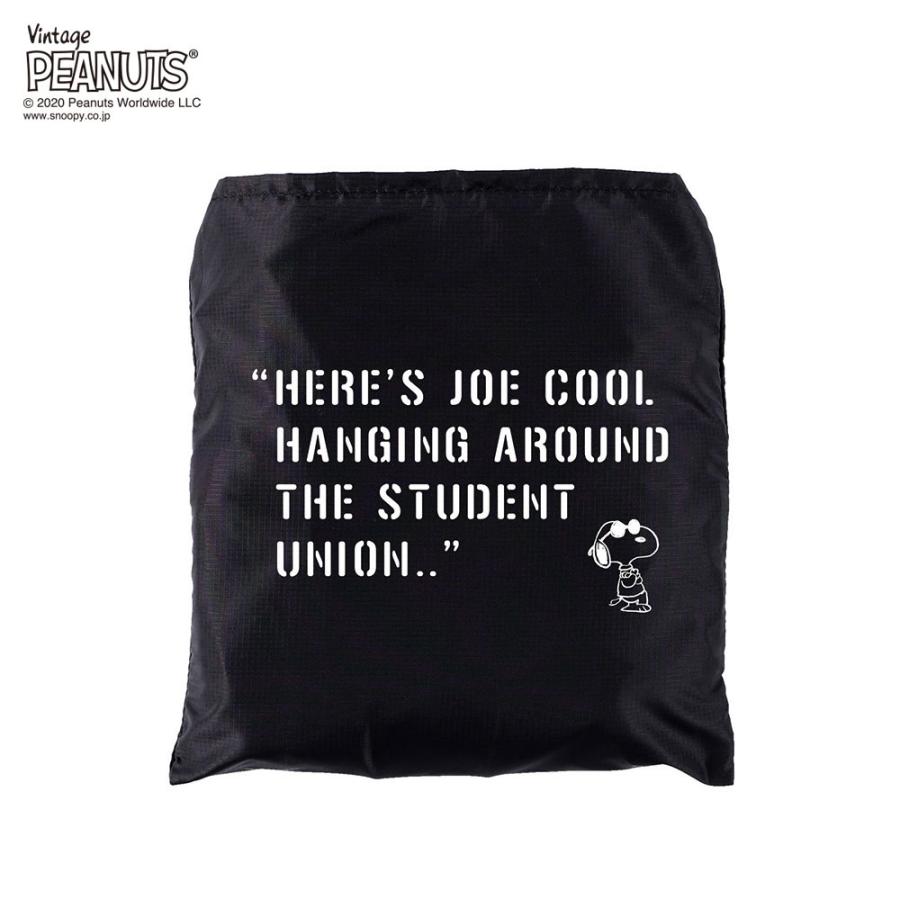 エコバッグ ルートート IP.グランデピーナッツ-5C スヌーピー 大容量 大きめサイズ 折りたたみ ショッピングバッグ ROOTOTE ブラック | ROOTOTE | 02