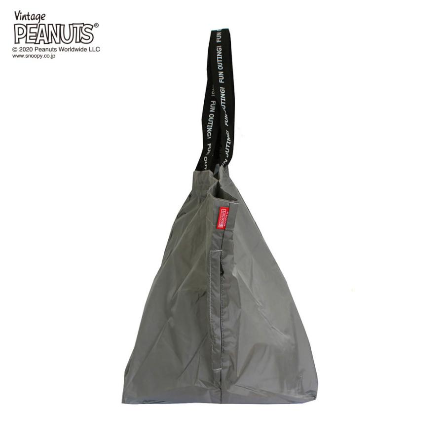 エコバッグ ルートート IP.グランデピーナッツ-5C スヌーピー 大容量 大きめサイズ 折りたたみ ショッピングバッグ ROOTOTE グレー | ROOTOTE | 03