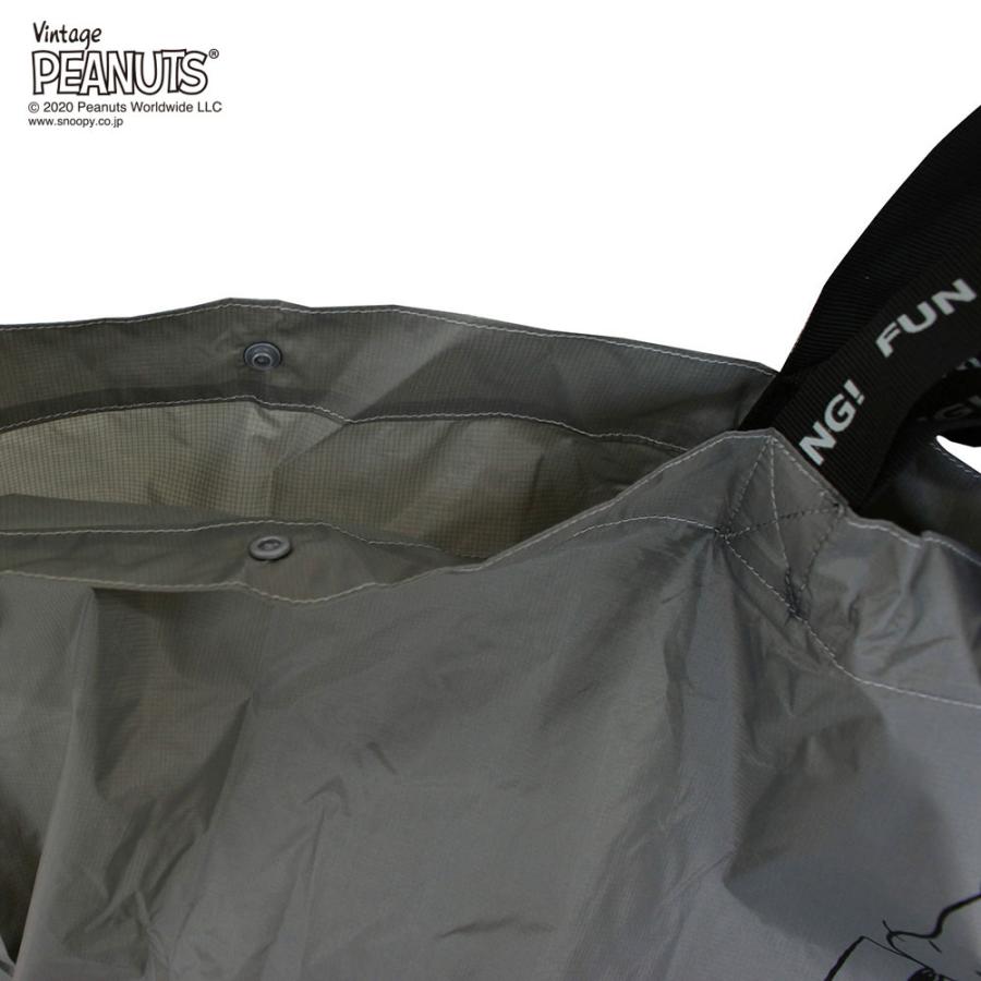 エコバッグ ルートート IP.グランデピーナッツ-5C スヌーピー 大容量 大きめサイズ 折りたたみ ショッピングバッグ ROOTOTE グレー | ROOTOTE | 04