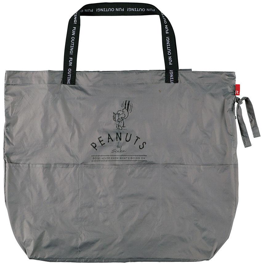 エコバッグ ROOTOTE IP.フリンクXLピーナッツ-5C 折りたたみ ショッピングバッグ ルートート flinkXL PEANUTS-5C ITEM.8150 グレー | ROOTOTE