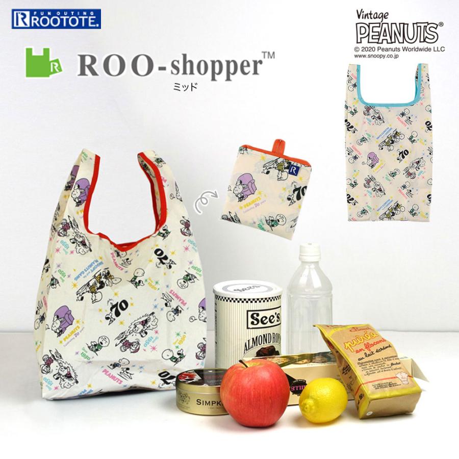 エコバッグ ルートート IP.ルーショッパーMIDピーナッツ スヌーピー 折りたたみ ショッピングバッグ ROOTOTE レッド | ROOTOTE | 01
