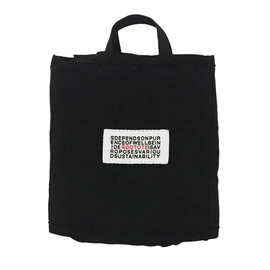 エコバッグ ルートート SN.マルクトートセオルー 背負えるエコバッグ 2WAYリュック 折りたたみ ショッピングバッグ ROOTOTE ブラック | ROOTOTE | 02