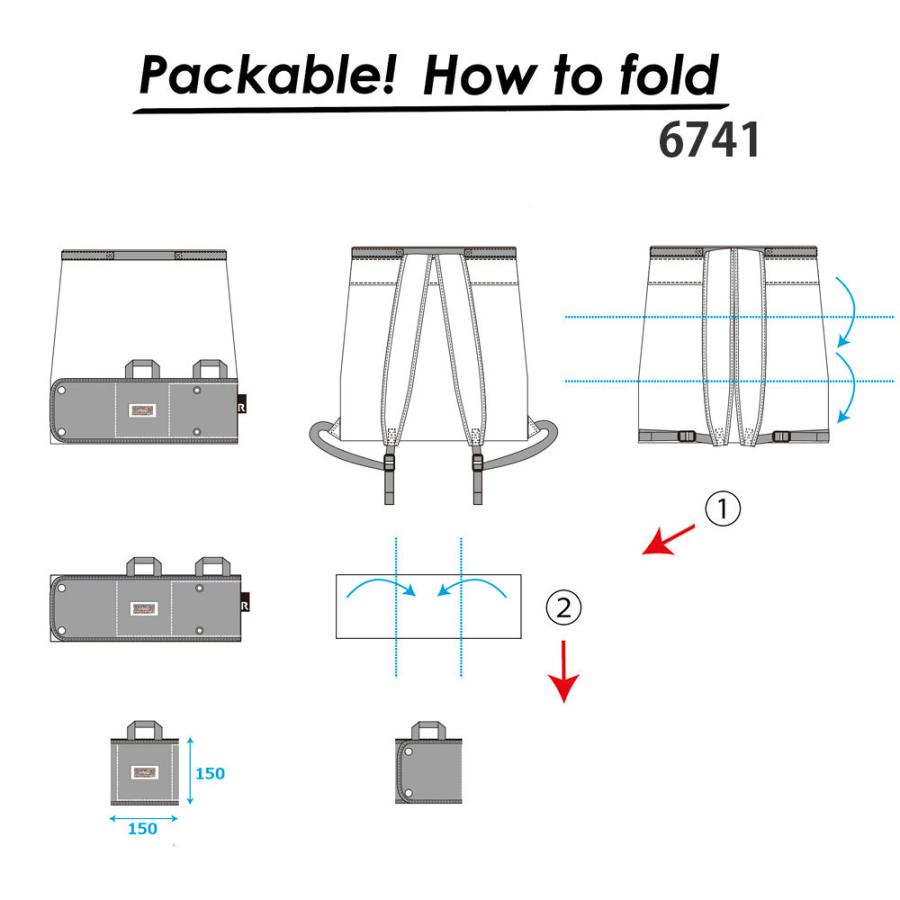 エコバッグ ルートート SN.マルクトートセオルー 背負えるエコバッグ 2WAYリュック 折りたたみ ショッピングバッグ ROOTOTE グレー | ROOTOTE | 07