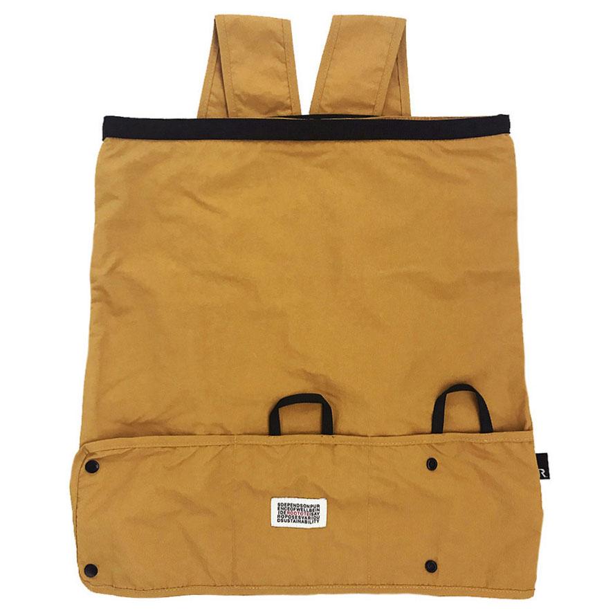 エコバッグ ルートート SN.マルクトートセオルー 背負えるエコバッグ 2WAYリュック 折りたたみ ショッピングバッグ ROOTOTE マスタード | ROOTOTE