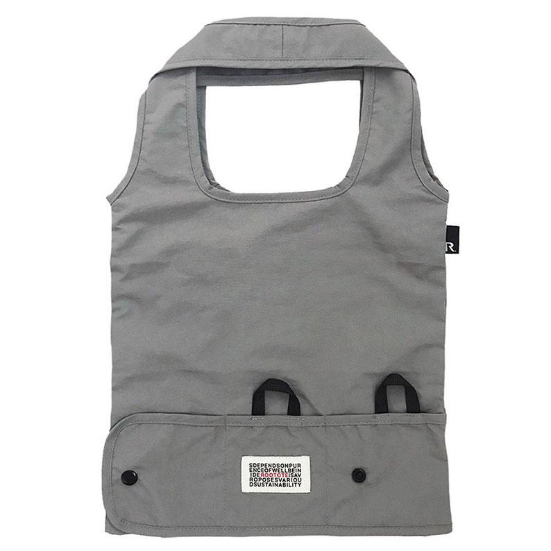 エコバッグ ルートート SN.マルクトートミニ コンパクト 収納 持ち運び 折りたたみ ショッピングバッグ ROOTOTE グレー | ROOTOTE