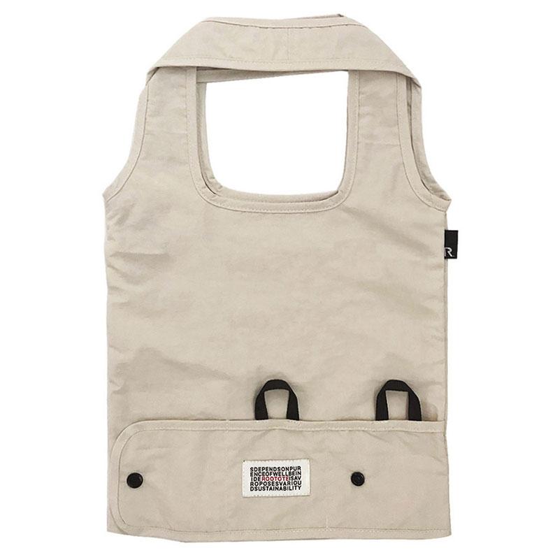 エコバッグ ルートート SN.マルクトートミニ コンパクト 収納 持ち運び 折りたたみ ショッピングバッグ ROOTOTE アイボリー | ROOTOTE