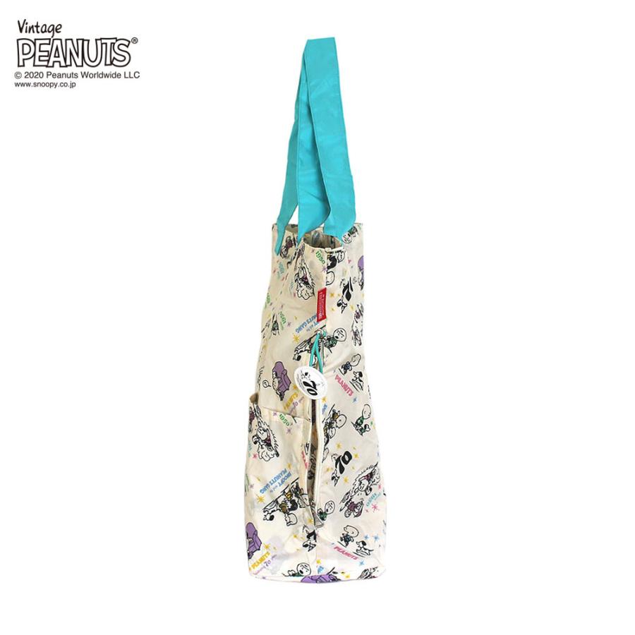 エコバッグ ルートート IP.フリンク ピーナッツ スヌーピー ファスナー付き 外側ポケット 折りたたみ ショッピングバッグ ROOTOTE グリーン | ROOTOTE | 03
