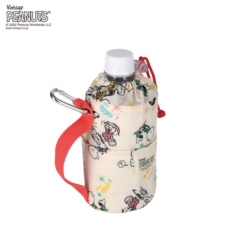 ペットボトルカバー ルートート SN.ビーフィッツ-5F ピーナッツ スヌーピー ヴィンテージスヌーピー ペットボトルホルダー ROOTOTE レッド | ROOTOTE | 02