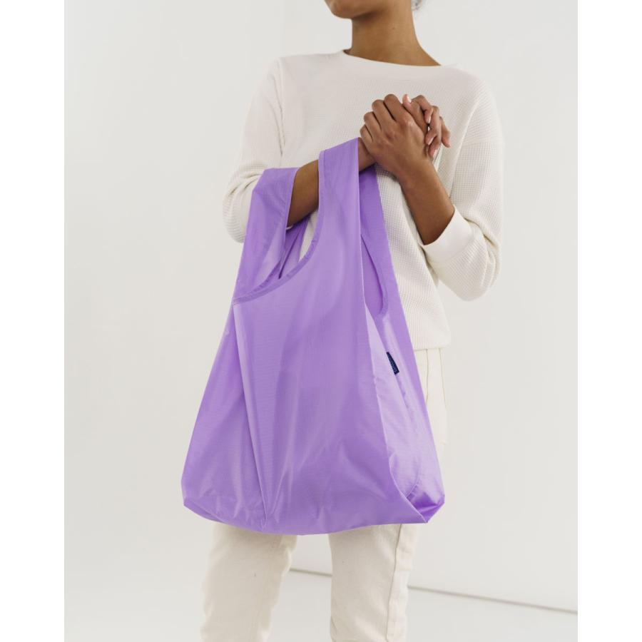 エコバッグ BAGGU 正規品 STANDARD BAGGU 無地 レジ袋 コンパクト ポーチ付き 折りたたみ ショッピングバッグ バグゥ アメジストパープル | BAGGU | 03