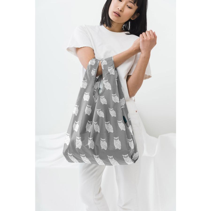 エコバッグ BAGGU 正規品 STANDARD BAGGU レジ袋 コンパクト ポーチ付き 折りたたみ ショッピングバッグ バグゥ 日本限定モデル フクロウ | BAGGU | 01