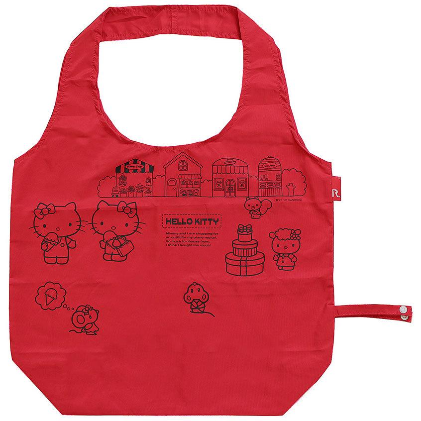 エコバッグ ルートート IP.ルーショッパーラウンド.サンリオキャラクターズ おしゃれ かわいい 軽い 軽量 コンパクト収納 ROOTOTE ハローキティ | ROOTOTE