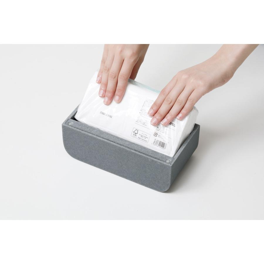 ティッシュケース ideaco イデアコ ティッシュケース SP ティッシュカバー エスピー ストーンサンドブラック |  | 06