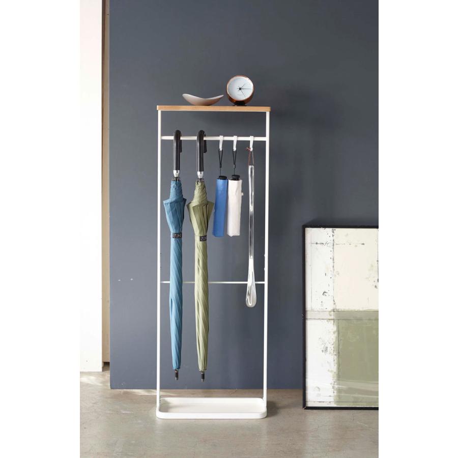 傘立て 正規品 TOWER タワー 天板付き引っ掛け傘立て フック付き 折り畳み傘 靴べら おしゃれ 傘たて 傘スタンド 山崎実業 ホワイト | tower | 02