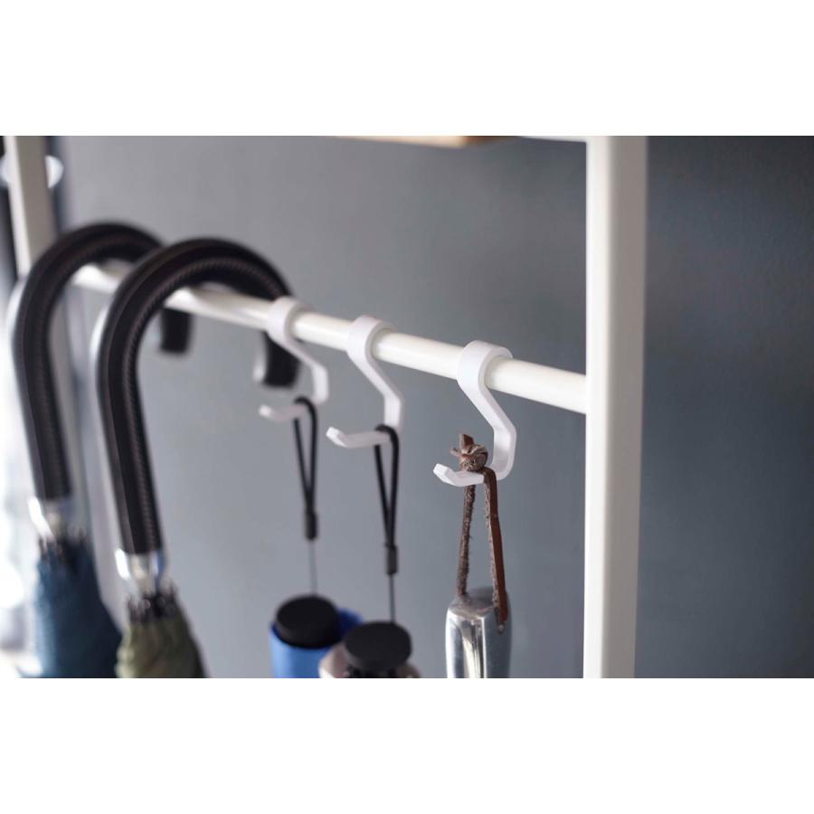 傘立て 正規品 TOWER タワー 天板付き引っ掛け傘立て フック付き 折り畳み傘 靴べら おしゃれ 傘たて 傘スタンド 山崎実業 ホワイト | tower | 05