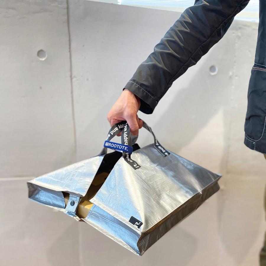 エコバッグ ルートート CJ.テイクアウェイルー.タープSサイズ-A テイクアウト 持ち帰り オードブル ピザ 折りたたみ ショッピングバッグ ROOTOTE ブラック | ROOTOTE | 05