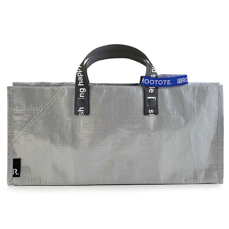 エコバッグ ルートート CJ.テイクアウェイルー.タープSサイズ-A テイクアウト 持ち帰り オードブル ピザ 折りたたみ ショッピングバッグ ROOTOTE シルバー | ROOTOTE