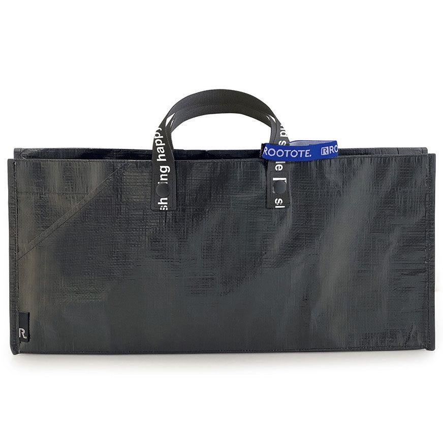 エコバッグ ルートート CJ.テイクアウェイルー.タープLサイズ-A テイクアウト 持ち帰り オードブル ピザ 折りたたみ ショッピングバッグ ROOTOTE ブラック | ROOTOTE