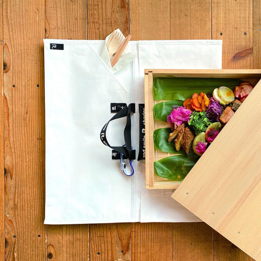 エコバッグ ルートート CJ.テイクアウェイルー.タープLサイズ-A テイクアウト 持ち帰り オードブル ピザ 折りたたみ ショッピングバッグ ROOTOTE ブラック | ROOTOTE | 02