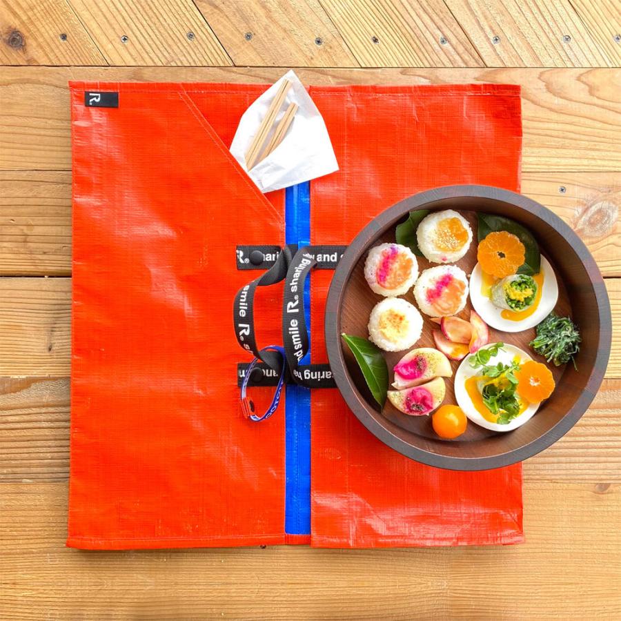 エコバッグ ルートート CJ.テイクアウェイルー.タープLサイズ-A テイクアウト 持ち帰り オードブル ピザ 折りたたみ ショッピングバッグ ROOTOTE オレンジ | ROOTOTE | 03