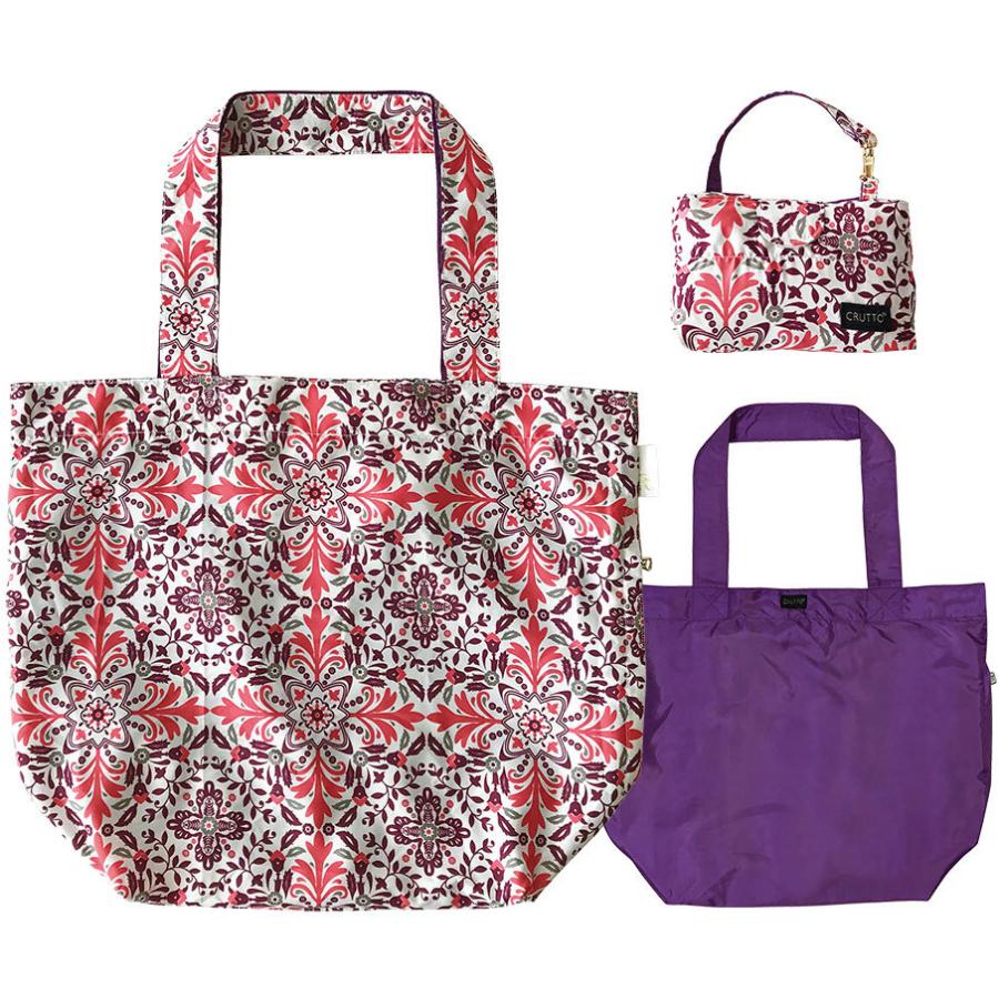 エコバッグ ルートート LT.クルット 軽量 Ａ4収納 リバーシブル コンパクト 折りたたみ ショッピングバッグ ROOTOTE タイルピンク | ROOTOTE