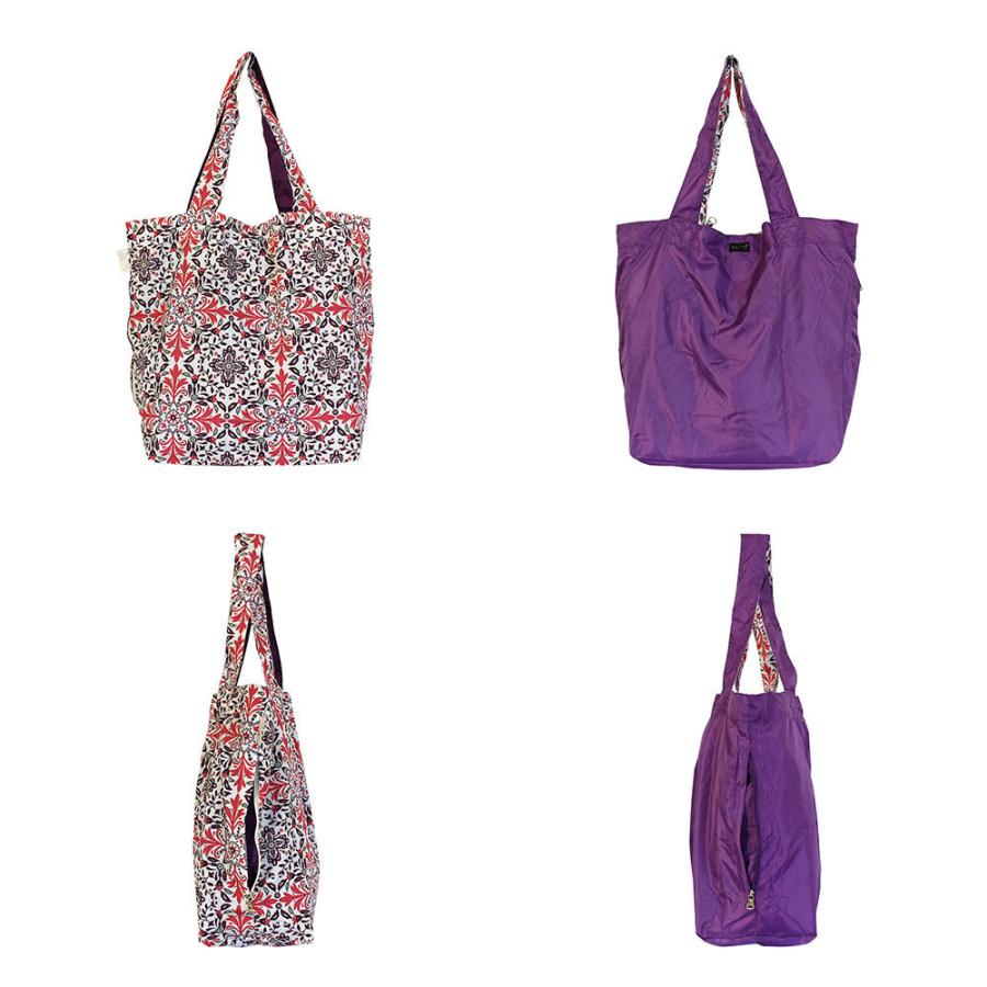 エコバッグ ルートート LT.クルット 軽量 Ａ4収納 リバーシブル コンパクト 折りたたみ ショッピングバッグ ROOTOTE ストライプブルー | ROOTOTE | 02