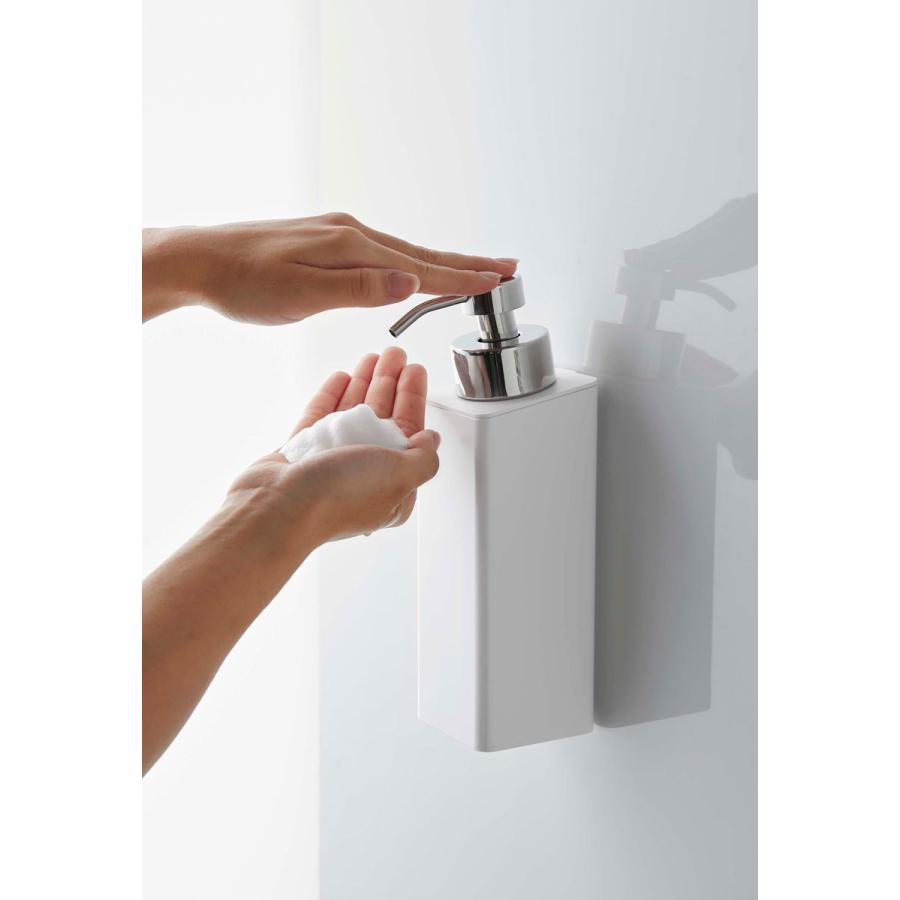 泡ソープディスペンサー 正規品 TOWER タワー マグネットツーウェイディスペンサー 泡タイプ マグネット 浴室 快適 便利 泡ディスペンサー 山崎実業 ホワイト | tower | 04